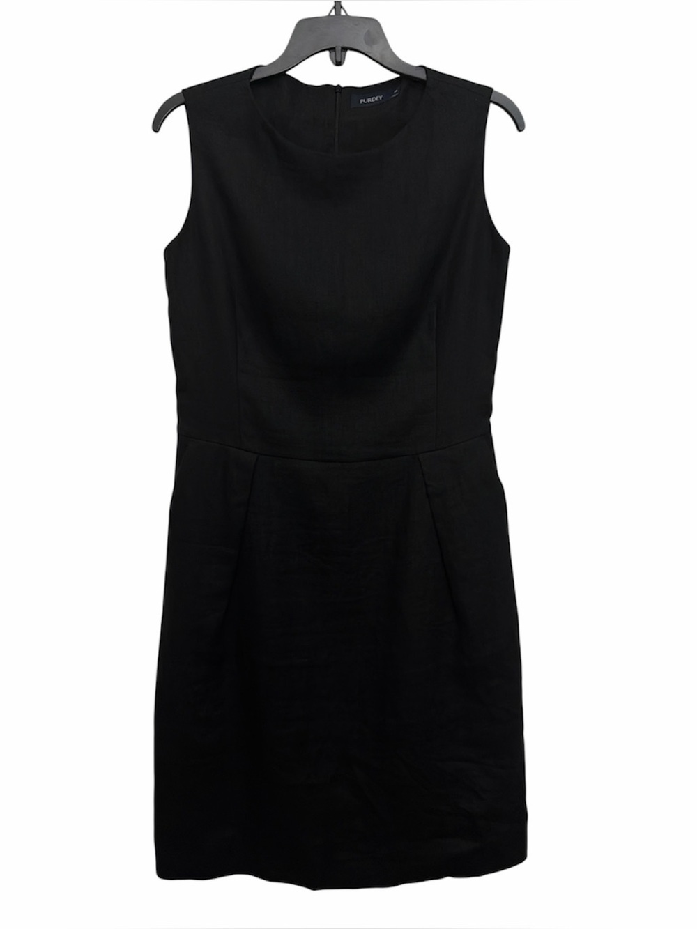 Purdey Linen Shift Dress Size 36 / 6 Sleeveless Classic Career Quiet Luxury